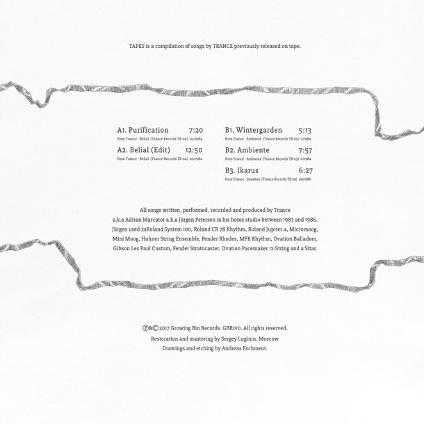 trance tapes back cover