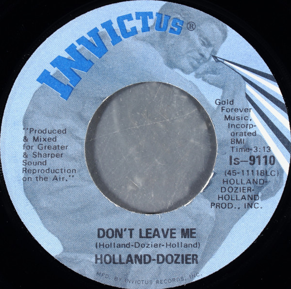 Holland & Dozier Don’t Leave Me